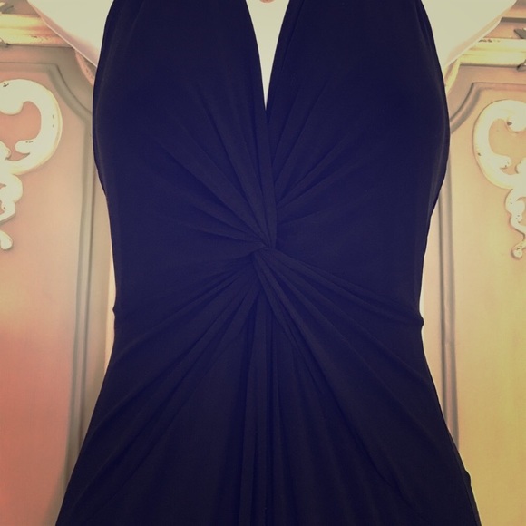 BCBG Max Azria Black Halter Gown - Picture 4 of 8